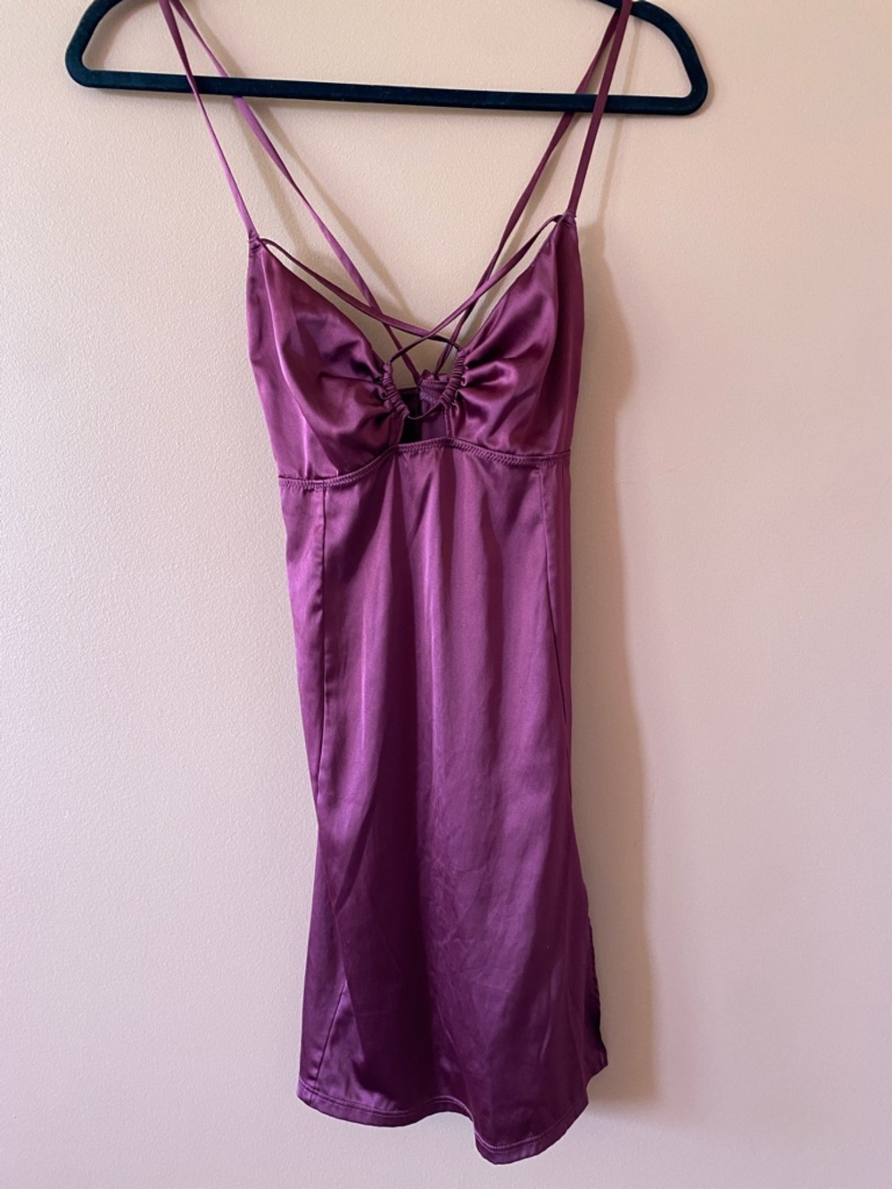 Auden Strappy Satin Lingerie Chemise Dress